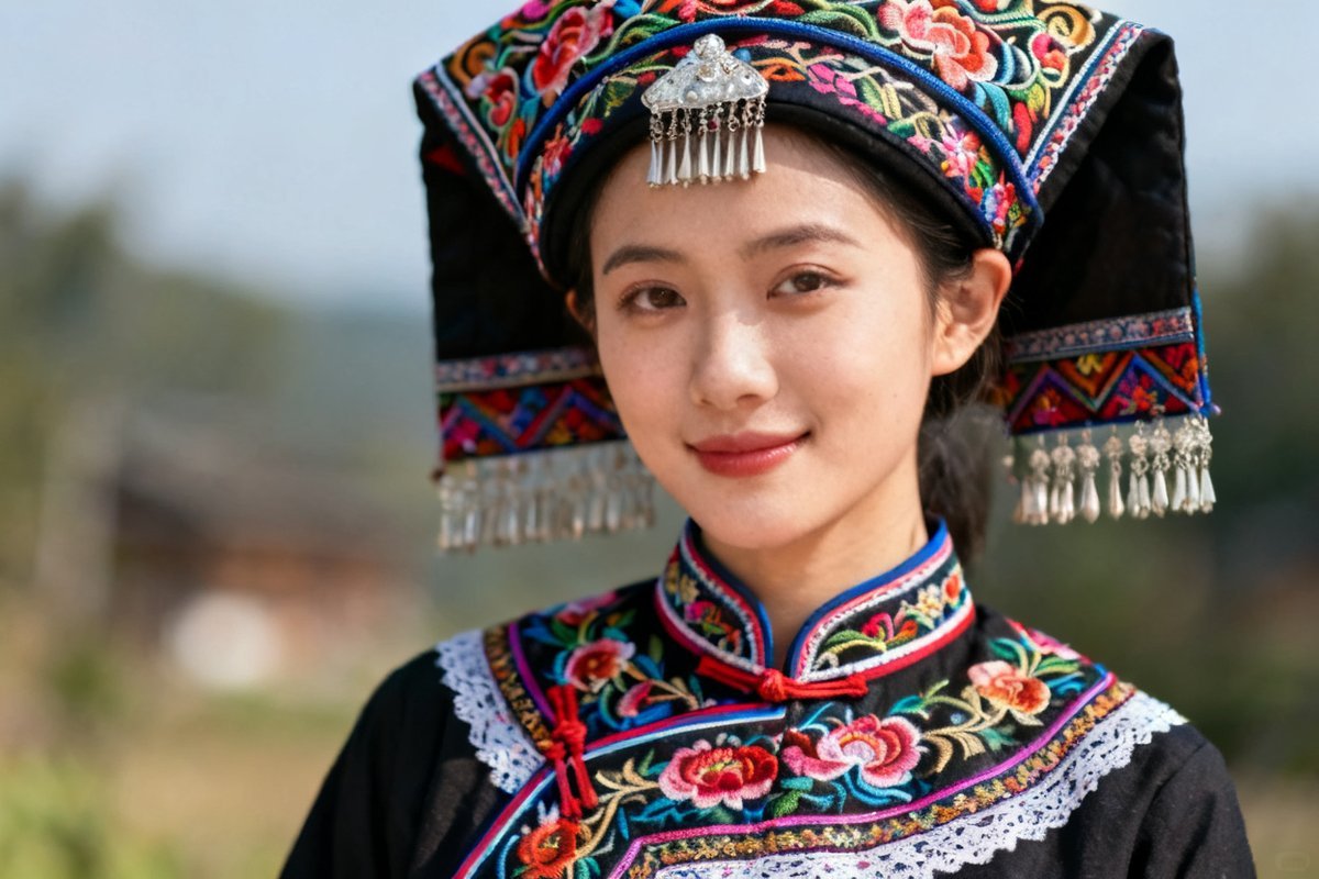 Gaoshan female traditional clothing and silver ornaments