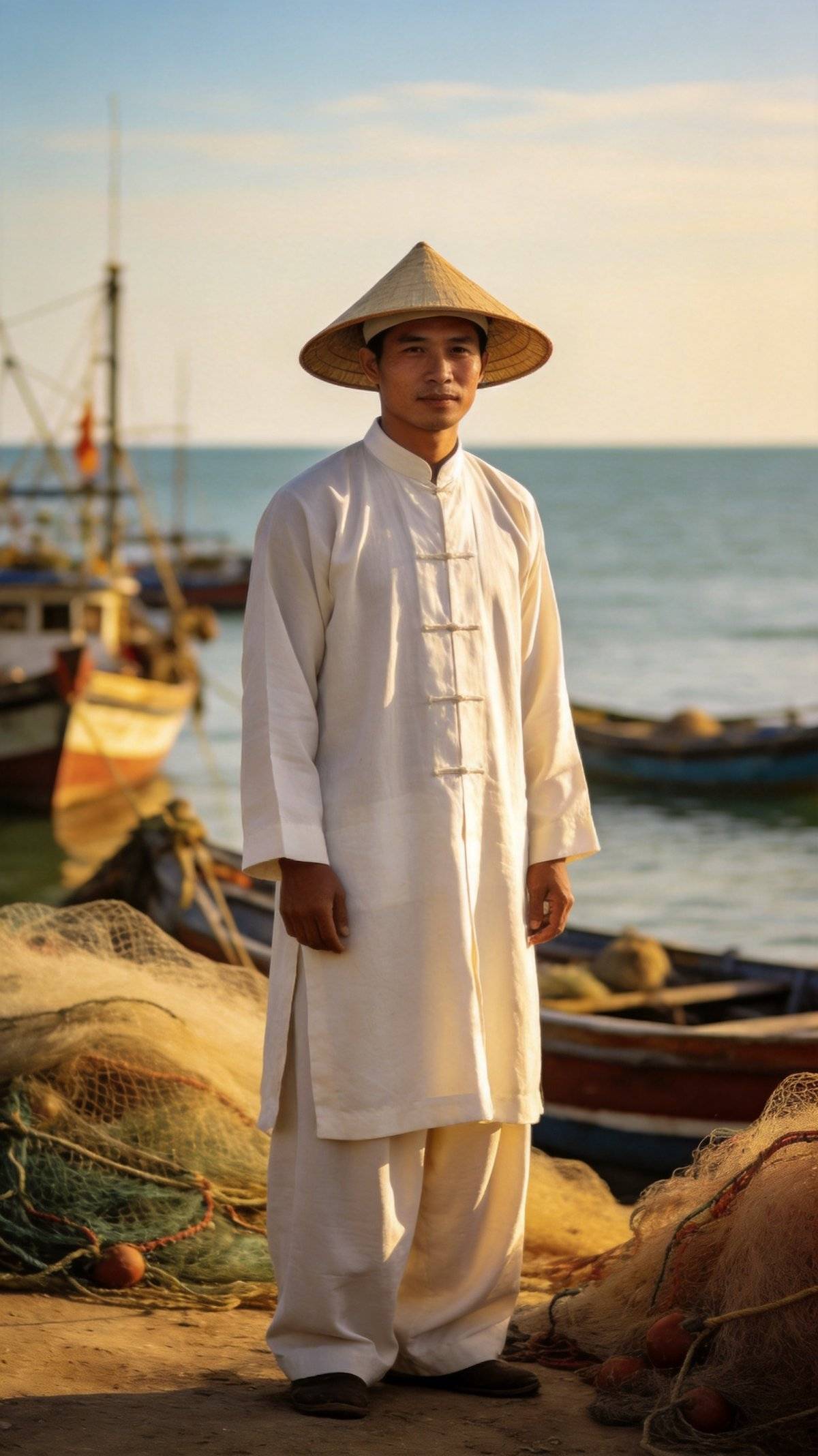 Gin male traditional clothing and headwear
