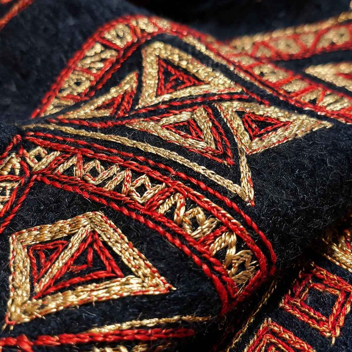 Kazakh traditional clothing and textile details