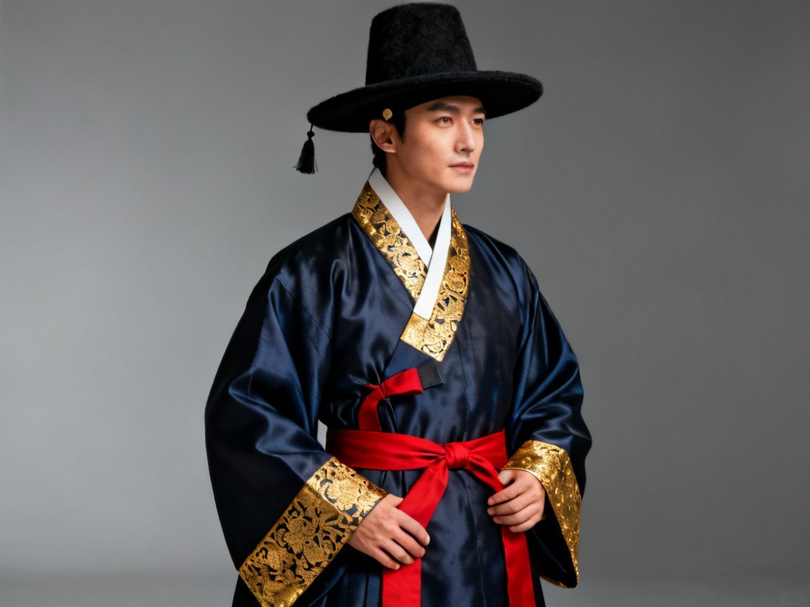 Korean male traditional clothing and headwear