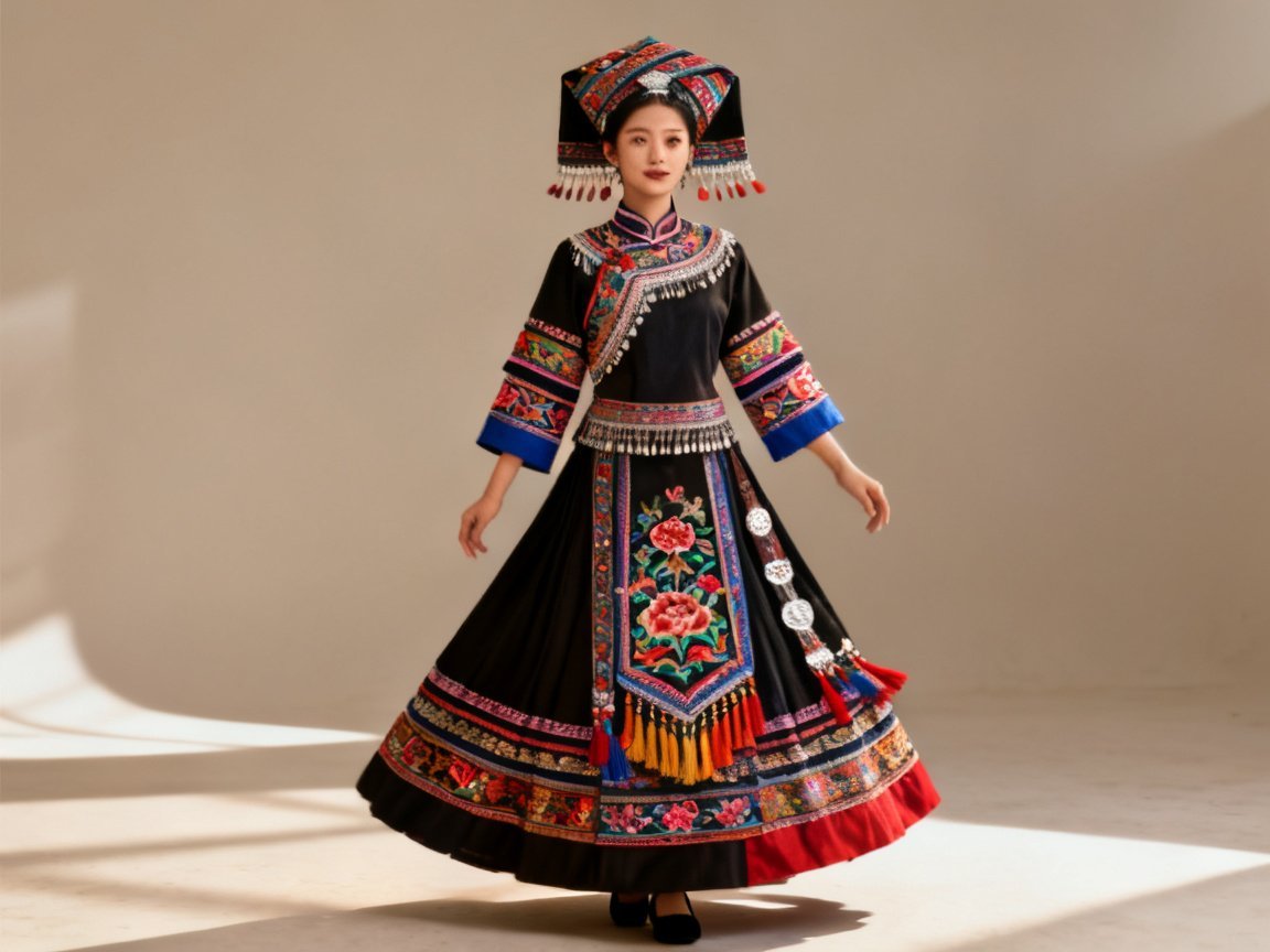 Orogen female traditional clothing and silver ornaments