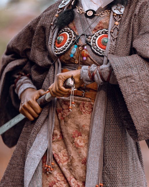 Pumi traditional clothing and textile details