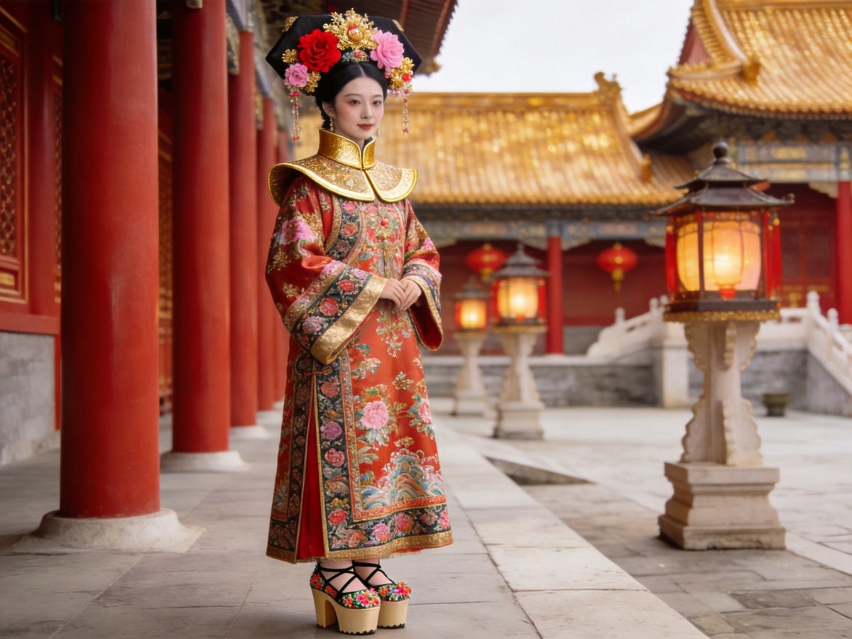 Manchu changshan qipao origins