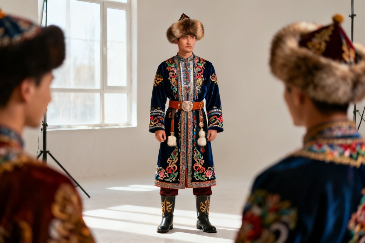 Russian male traditional clothing and headwear