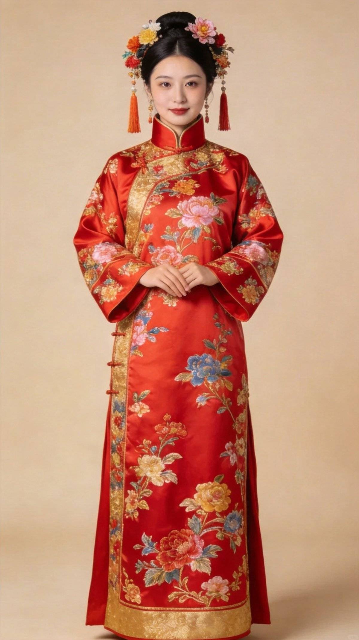 Xibe traditional clothing and textile details